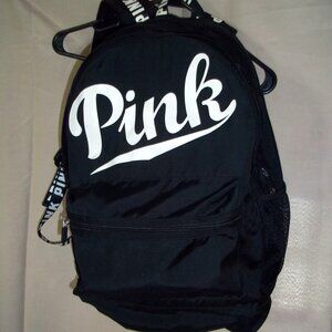 PINK  nylon backpack - black